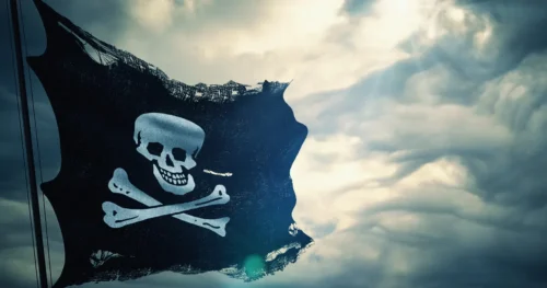 Piratenflagge: Titelbild für das Thema Piraten für Kinder