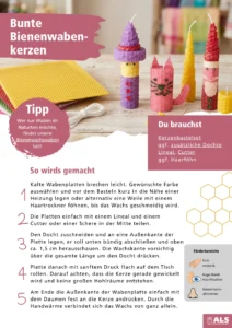 Bunte Bienenwachskerzen