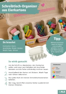 Schreibtisch Organizer aus Eierkartons 1